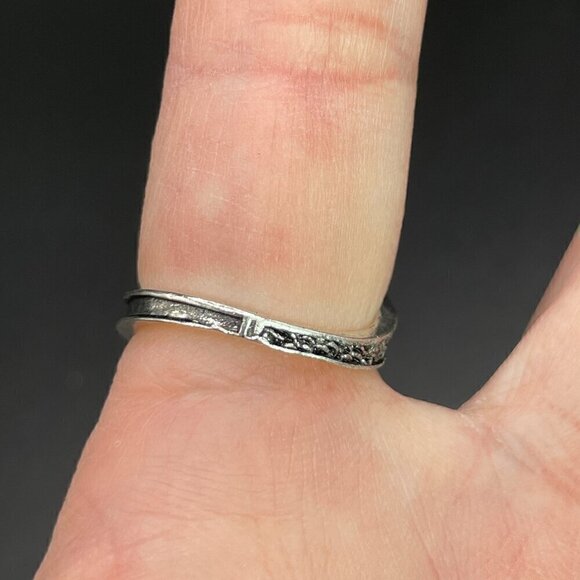 Boho Rocker Skull and Rose Adjustable Spoon Ring #1350 - Picture 6 of 9